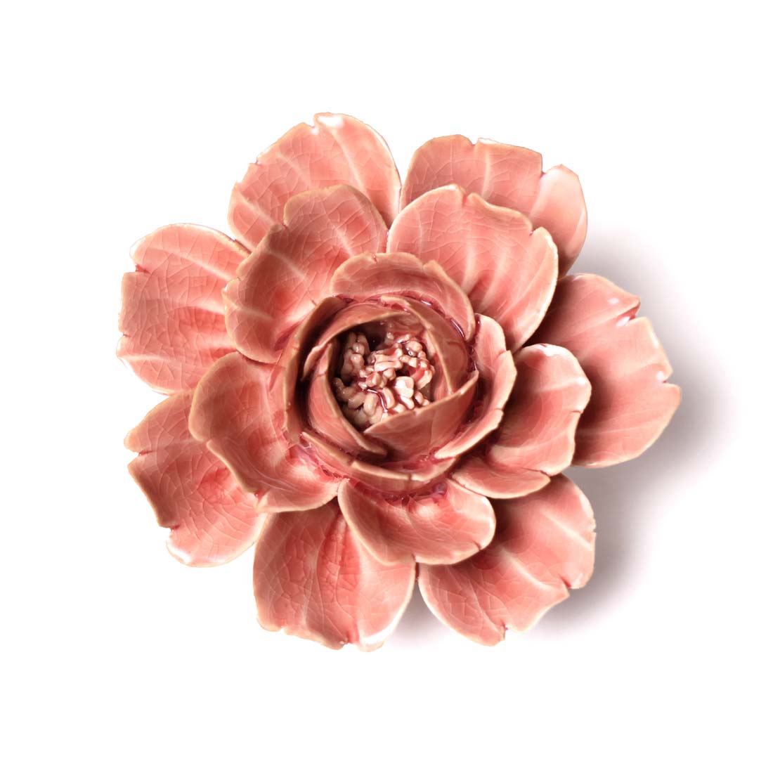 Pink Rose Ceramic Flower