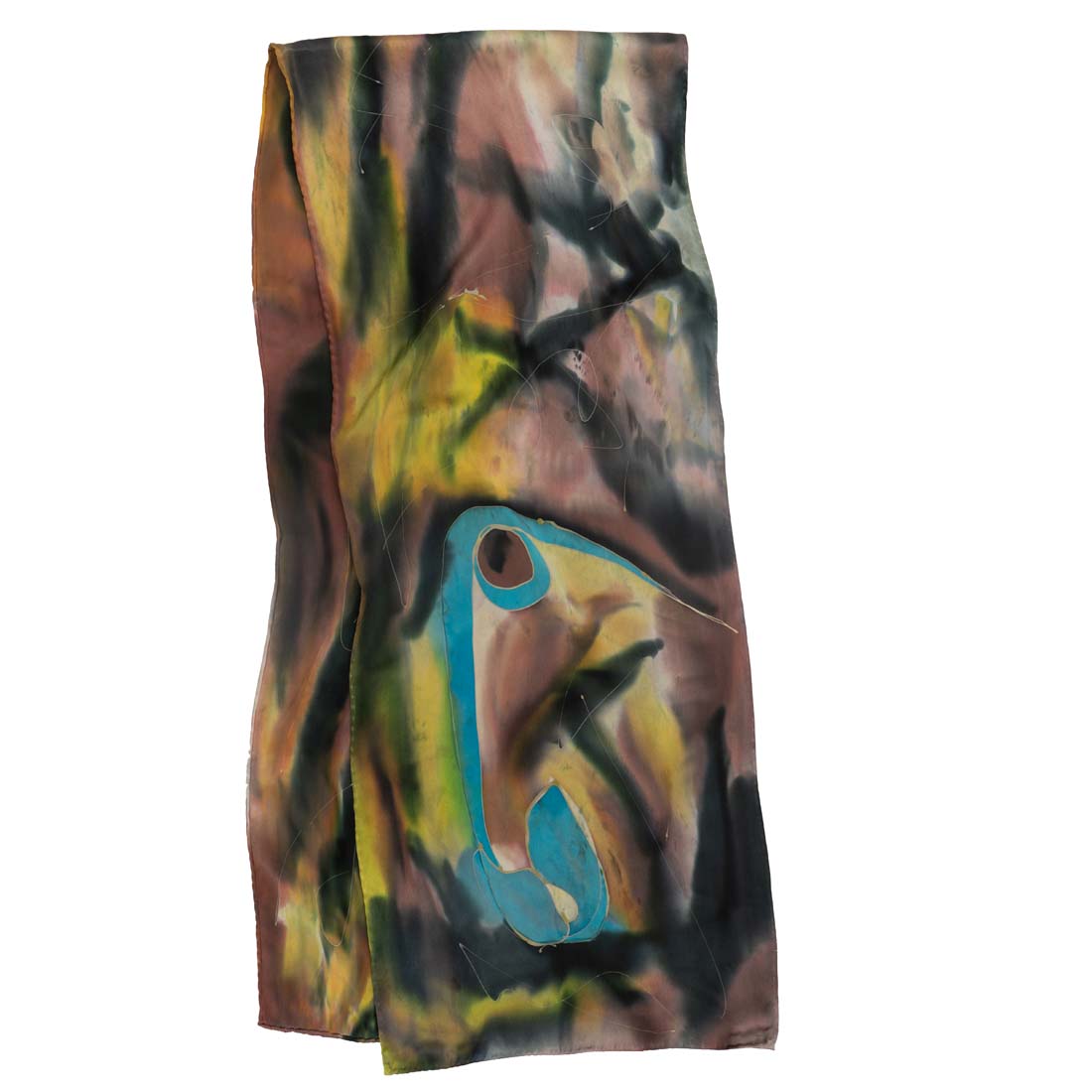 Safety Pin Hand-Painted Silk Scarf
