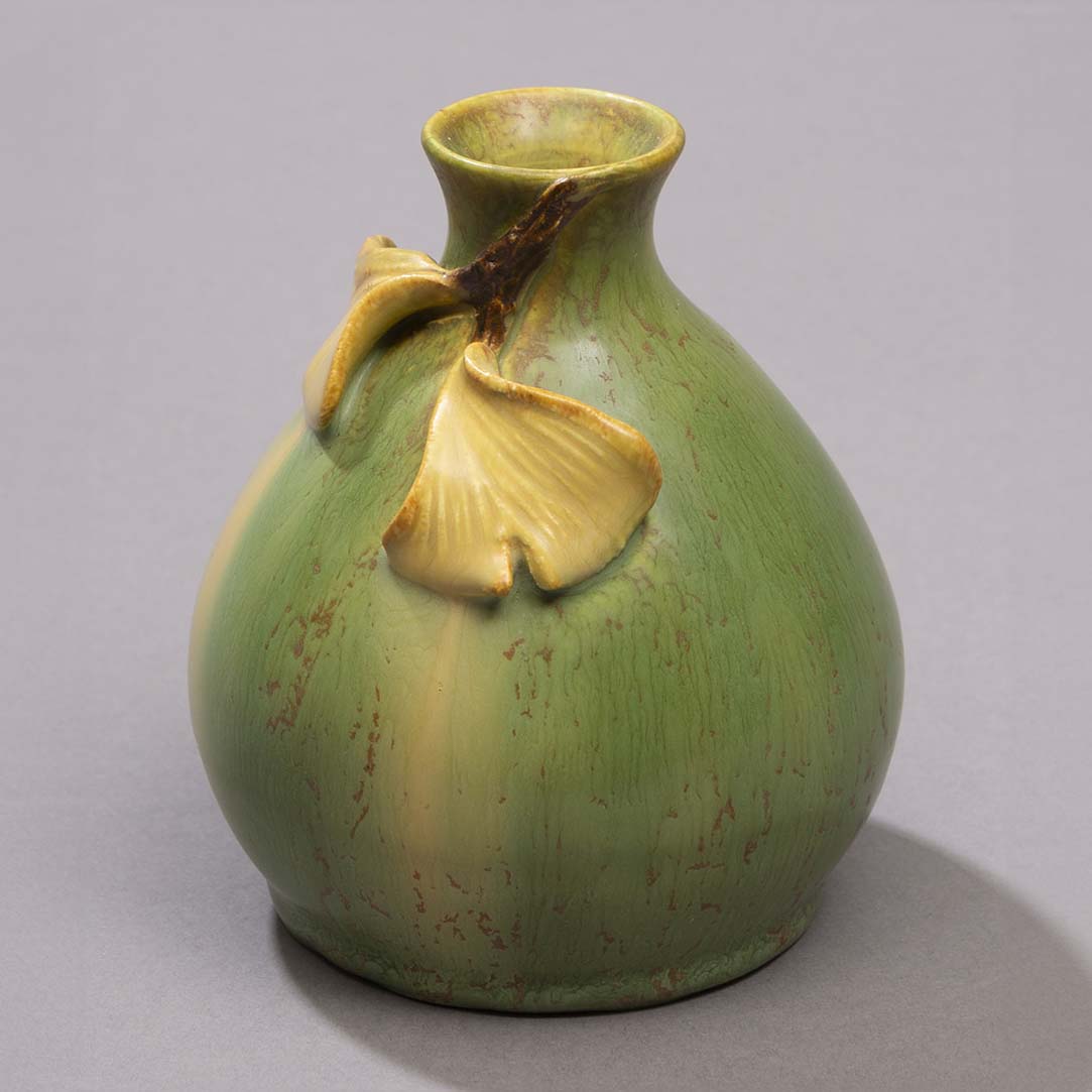 Ginkgo Pawn Ceramic Pottery Bottle