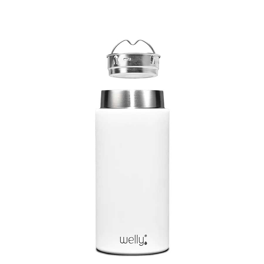 White Traveler 12 oz Water Bottle