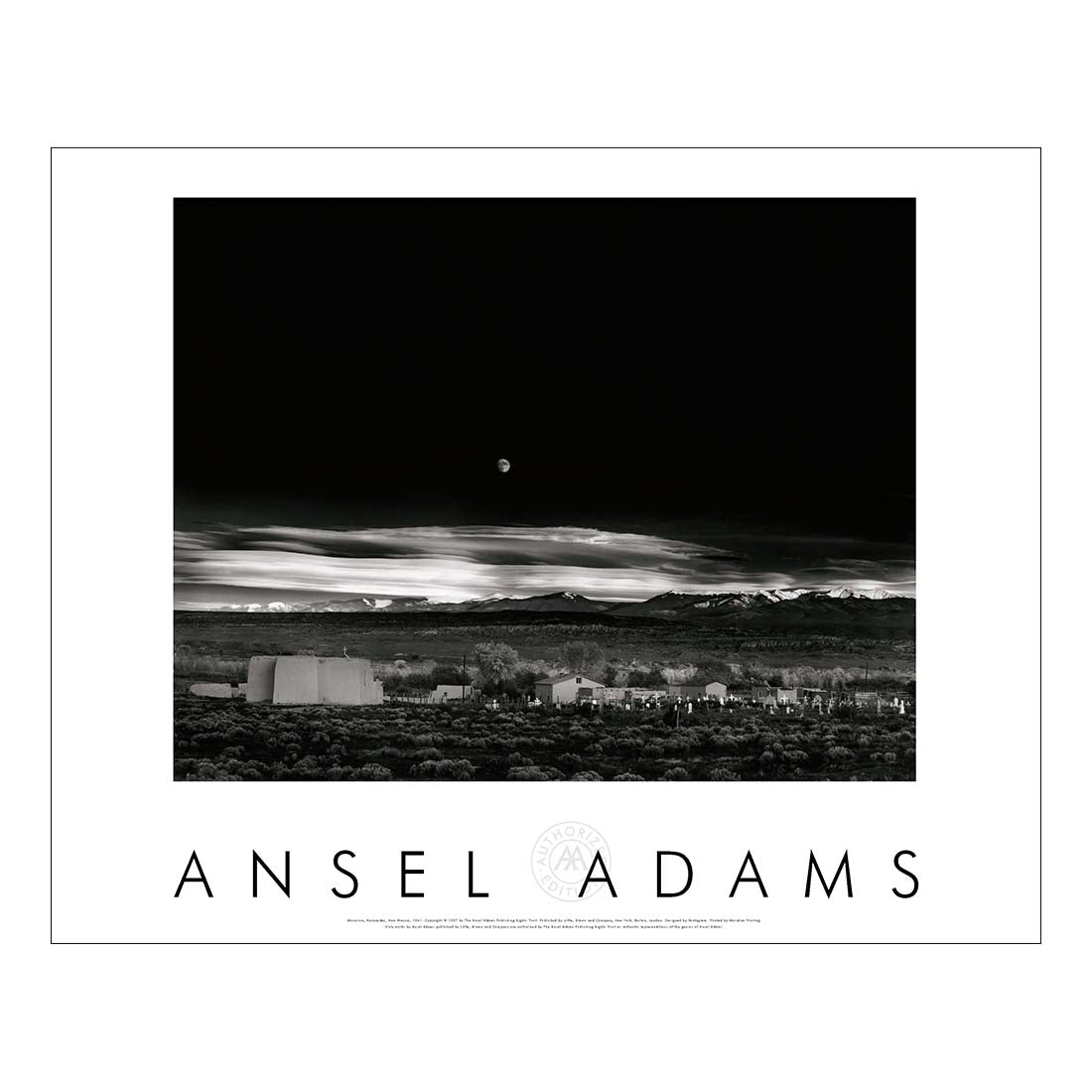 Ansel Adams Moonrise, Hernandez, New Mexico PosterAnsel Adams Moonrise, Hernandez, New Mexico Poster
