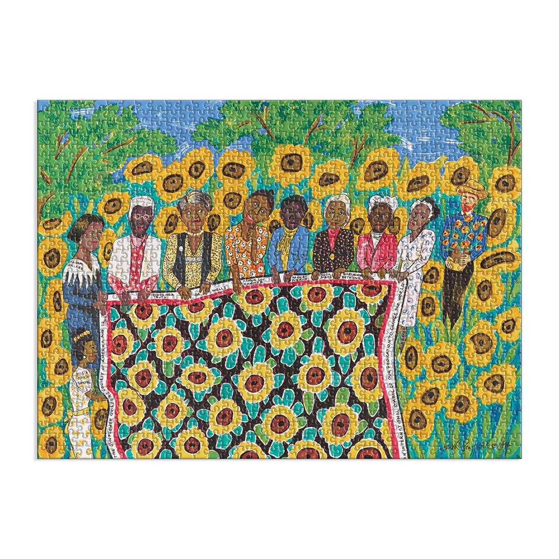 Faith Ringgold The Sunflower Quilting Bee at Arles 1000-Piece JigsawPuzzle
