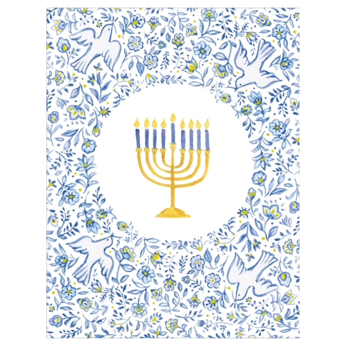 Menorah & Doves Holiday Cards
