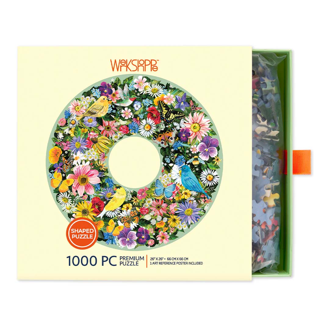 Spring Floral Wreath 1000 Piece Puzzle