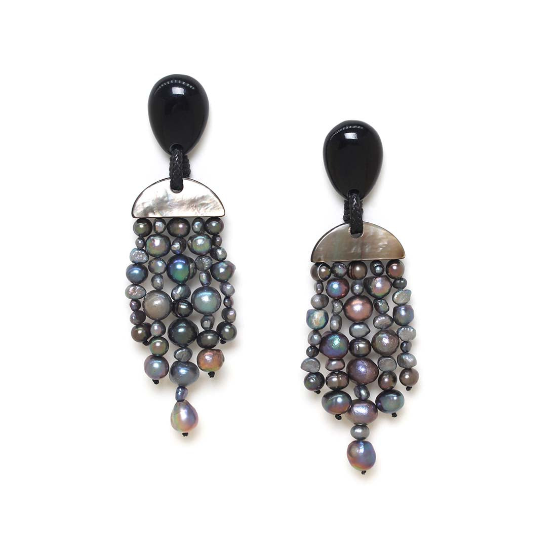 Blue Pearl Multi-Dangles Earrings