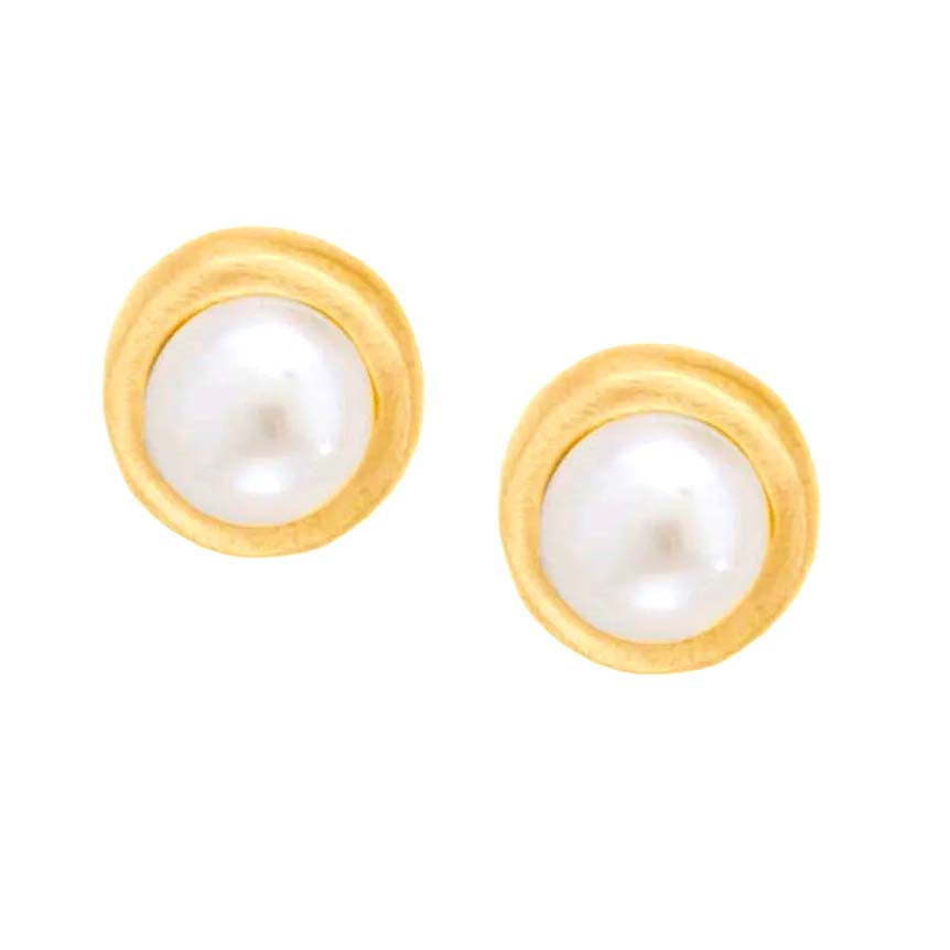 Large Round Pearl Earrings