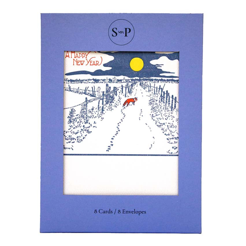 New Year Fox Holiday Boxed Cards