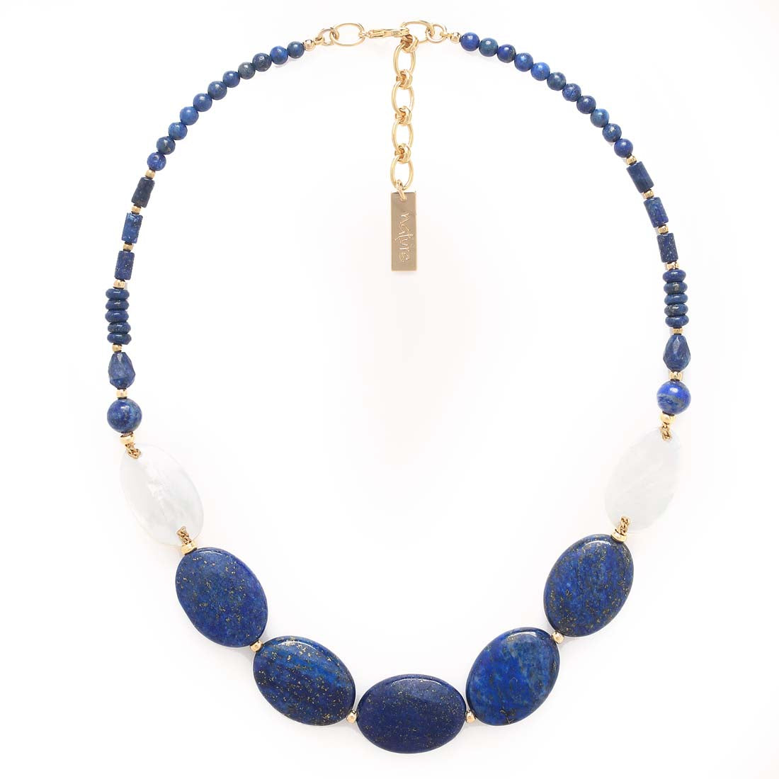 Oval Lapis Short Necklace