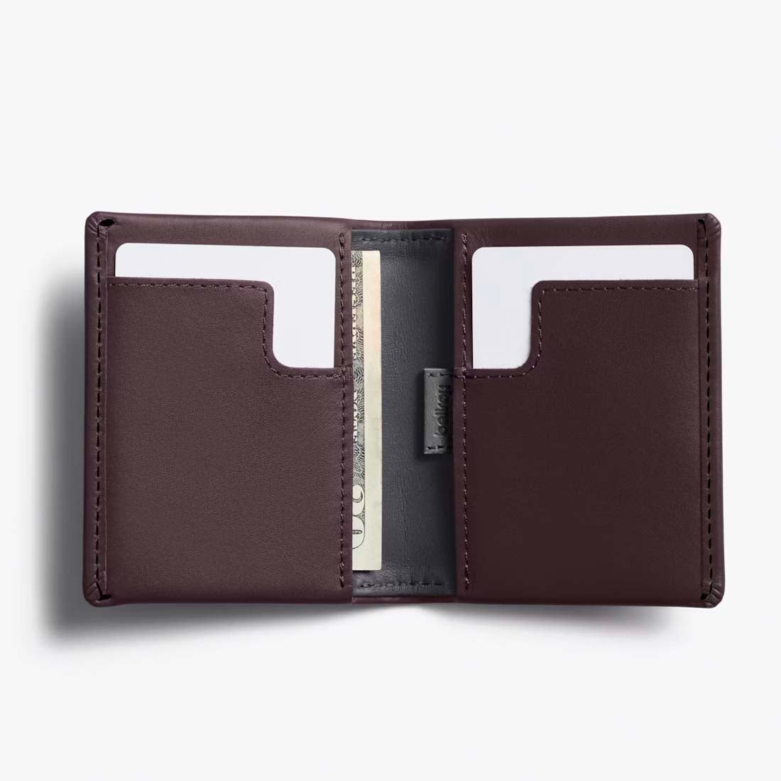 Deep Plum Slim Sleeve Leather Wallet