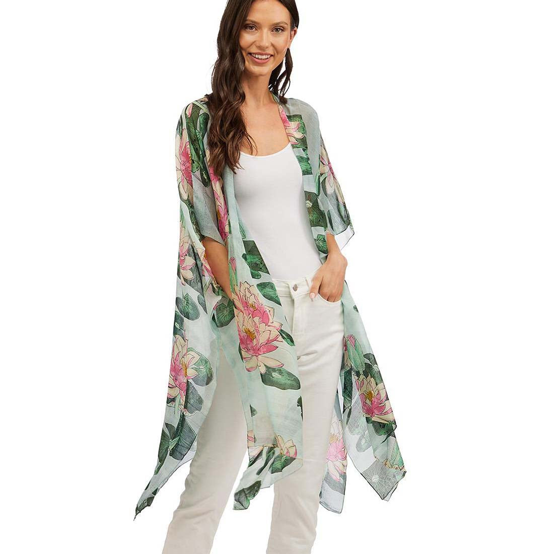 Water Lily Long Kimono