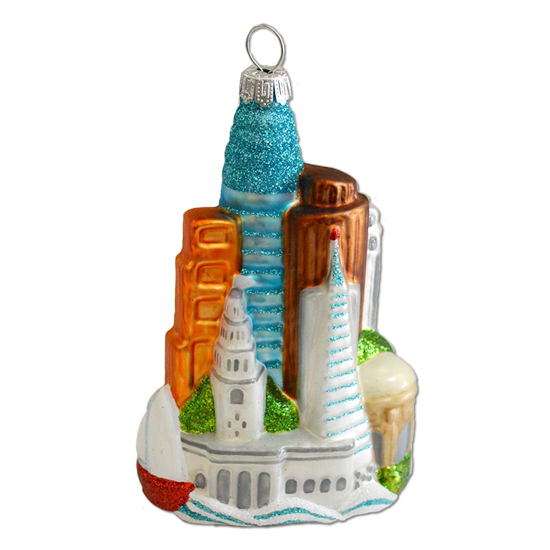 San Francisco Skyline Glass Ornament