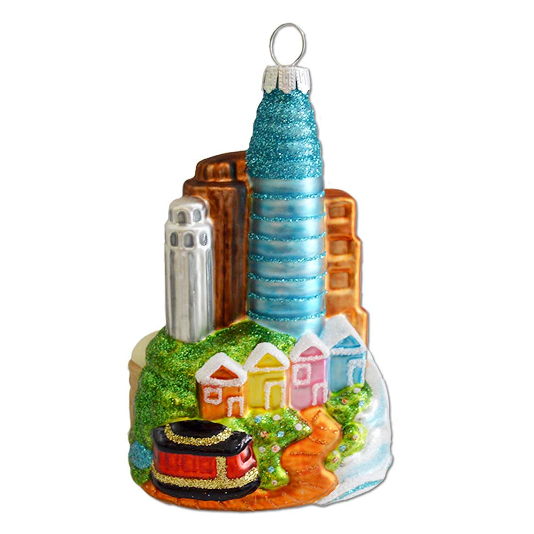 San Francisco Skyline Glass Ornament