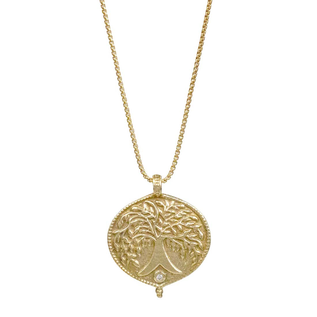 Gaia Yellow Bronze Necklace