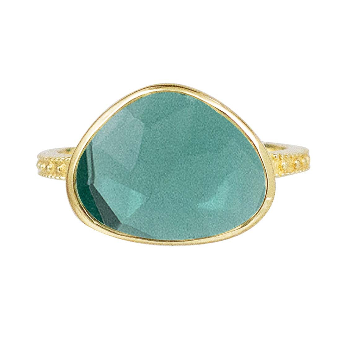 Zen Green Quartz Ring