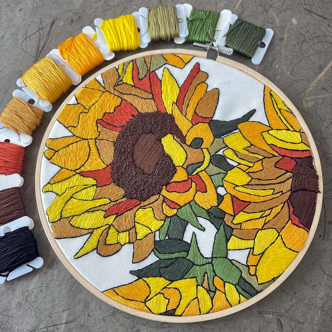Sunflower DIY Embroidery Kit