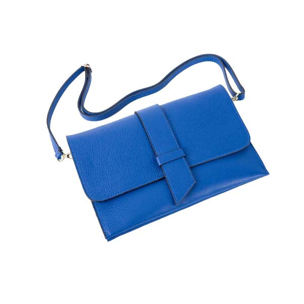 Royal Blue Frizione Italian Leather Clutch