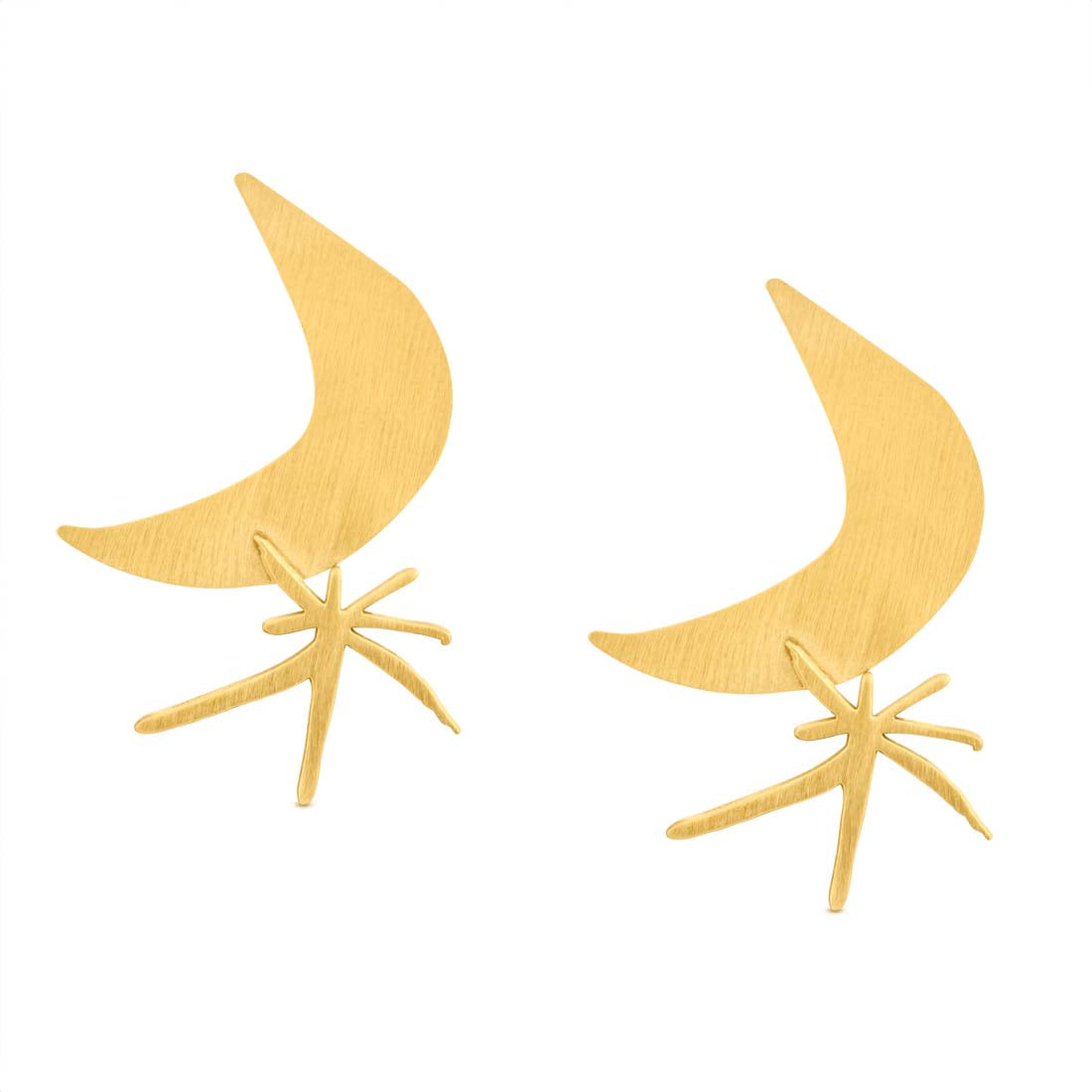 Miró Star Golden Earrings