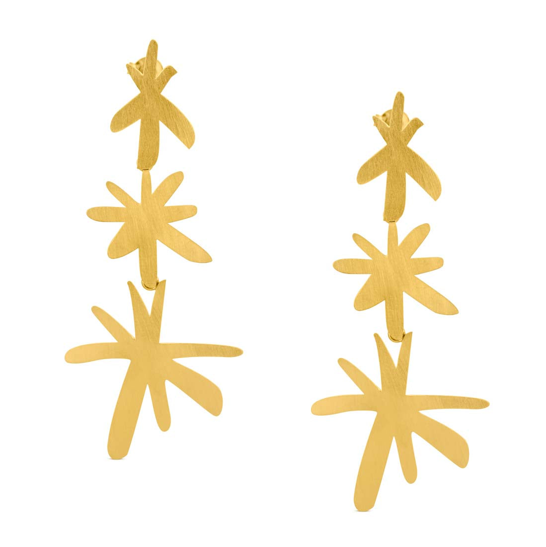 Miró Star Cascade Golden Earrings