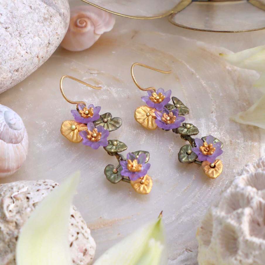 Giverny Water Lilies Long Earrings