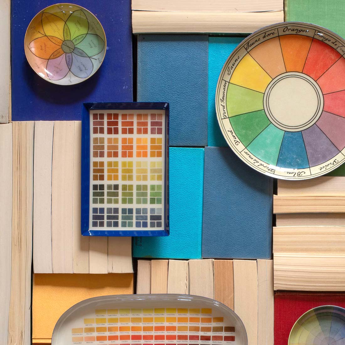 Watercolour Swatches Rectangular Enamel Tray