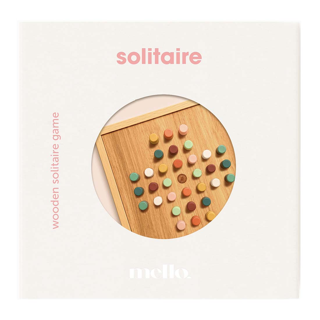 Mello Colorful Wooden Solitaire Game