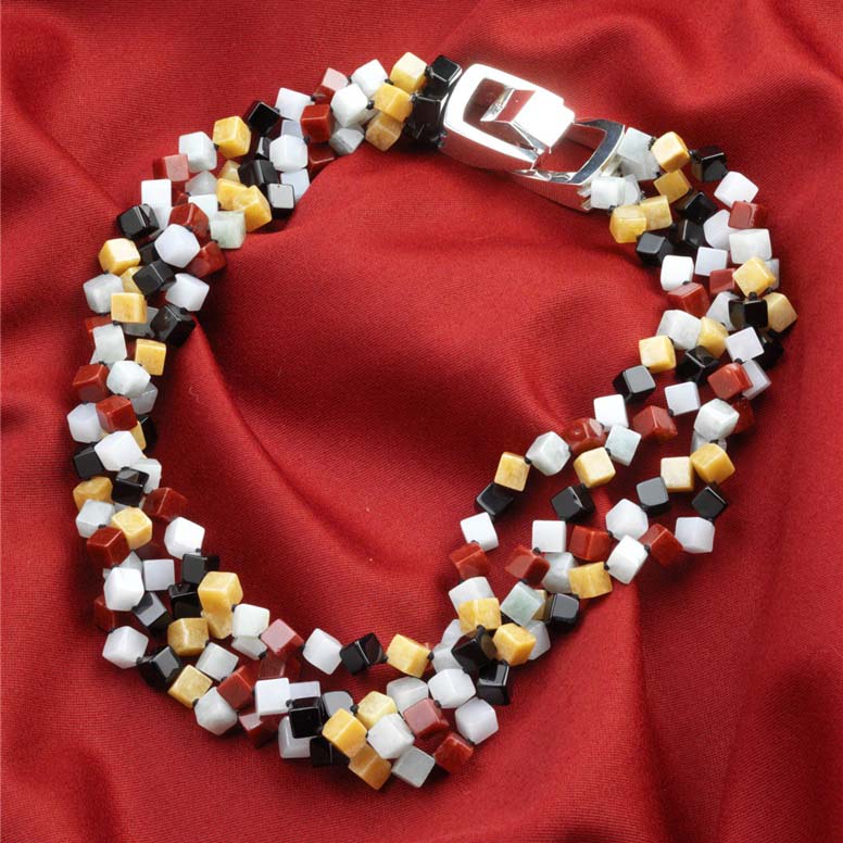 Jade Tumbling Cubes Necklace