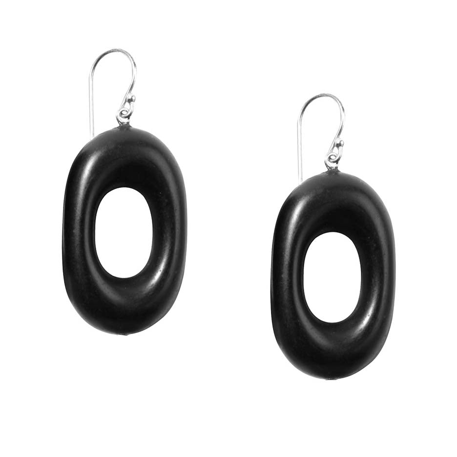 Black Bead Elementz Earrings