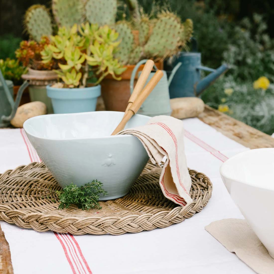 Ecru Bee Ceramic Salad Plate