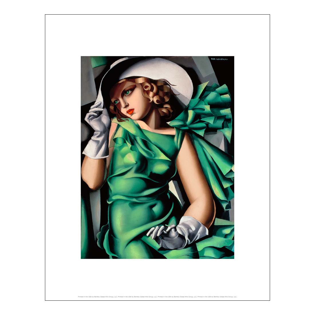 Tamara de Lempicka Young Woman in Green Print