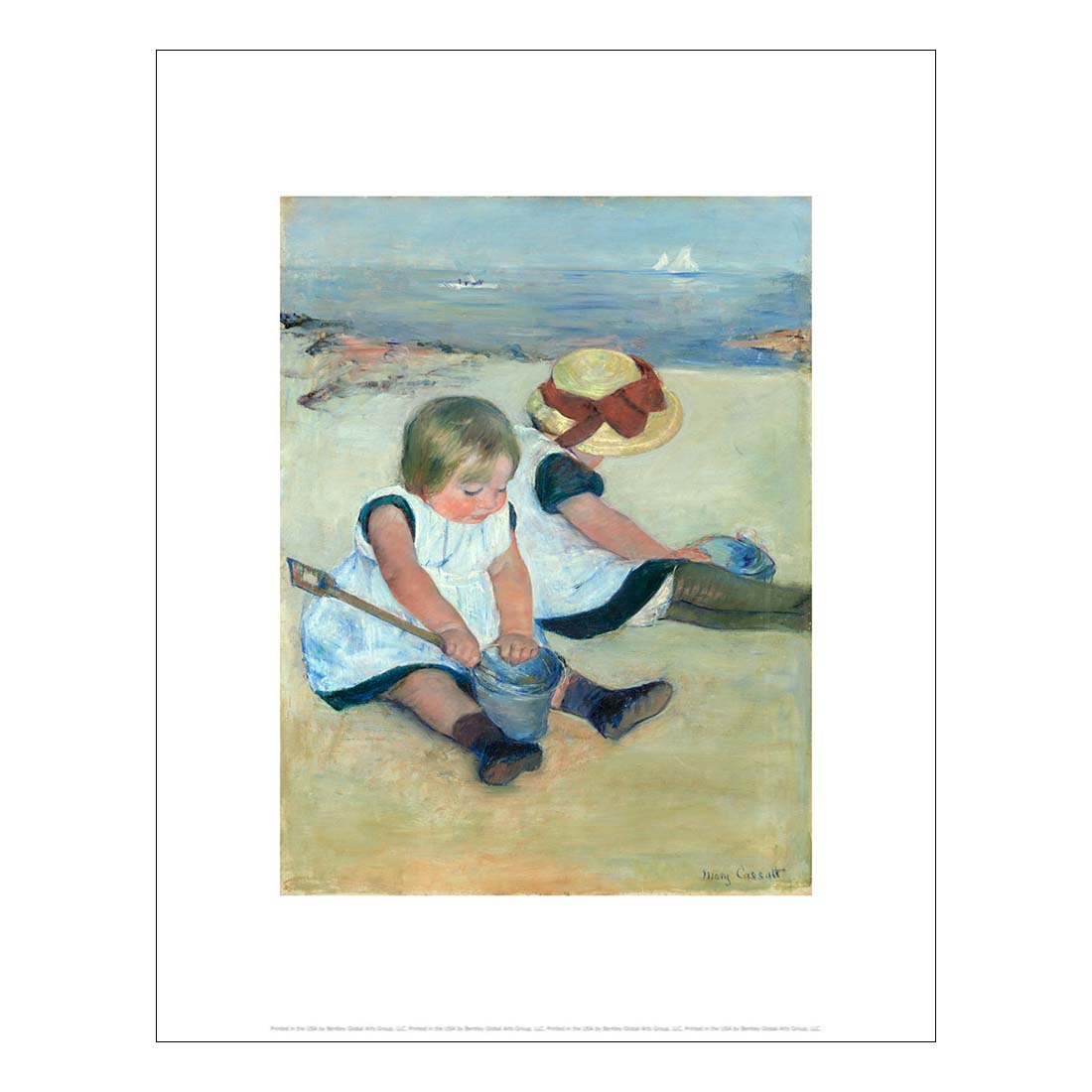 Mary Cassatt Children Playing at the Beach Print