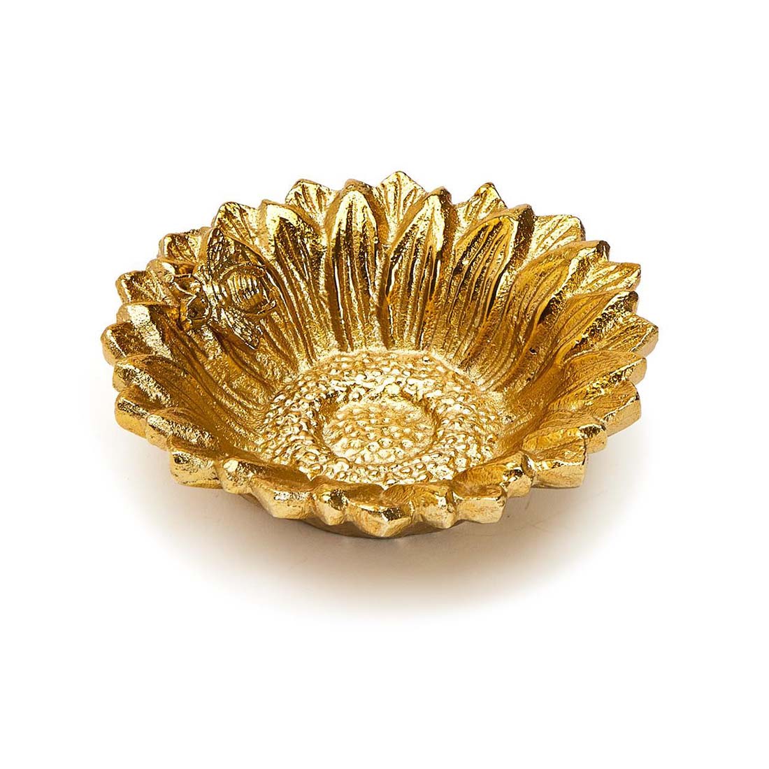 Golden Bee and Sunflower Trinket Tray