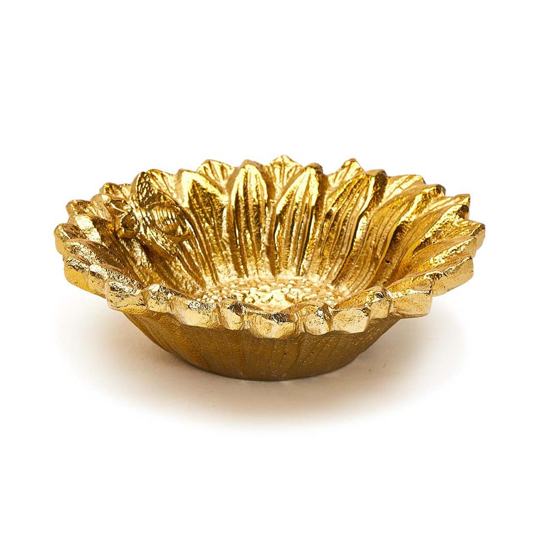 Golden Bee and Sunflower Trinket Tray