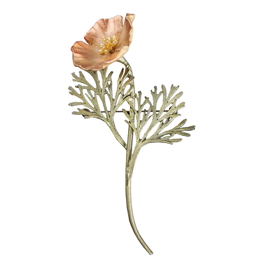 California Poppy Brooch