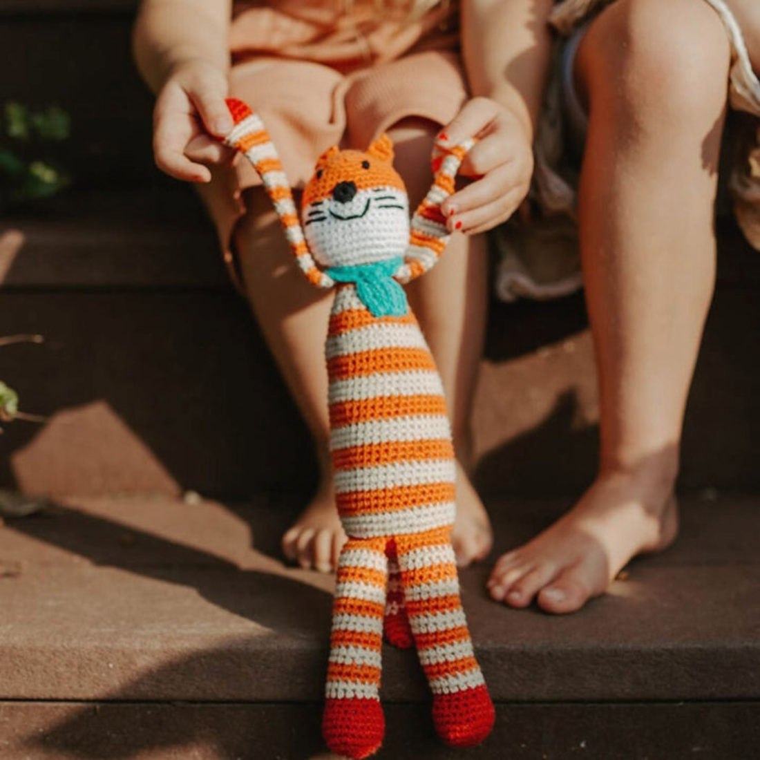 Large Fox Knit Rattle