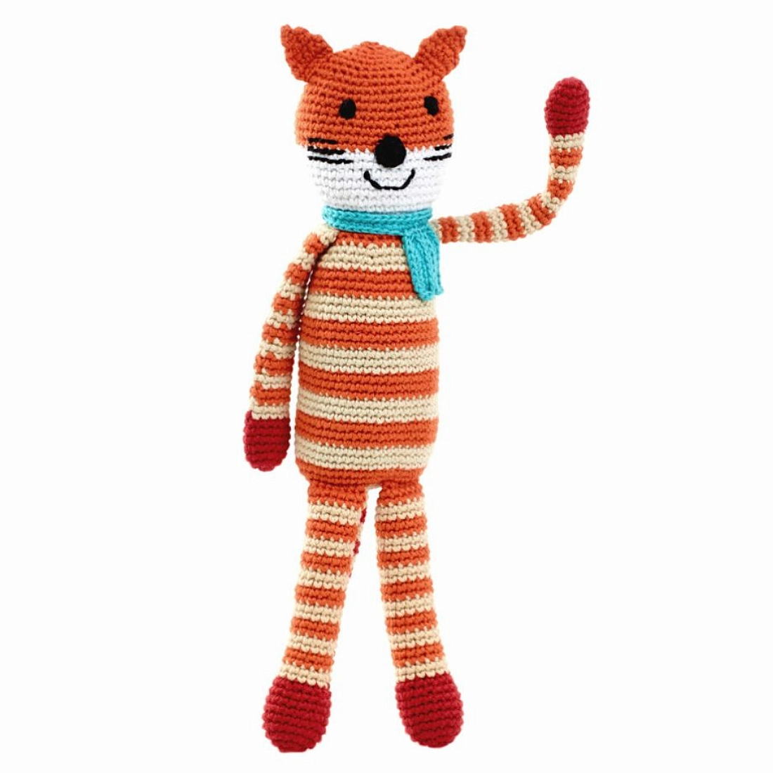 Large Fox Knit Rattle