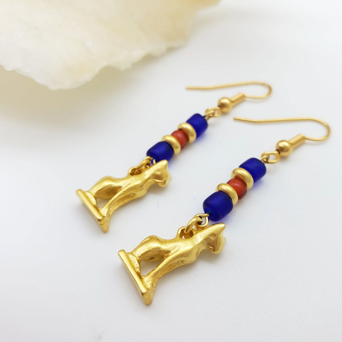 Cat Beaded Earrings