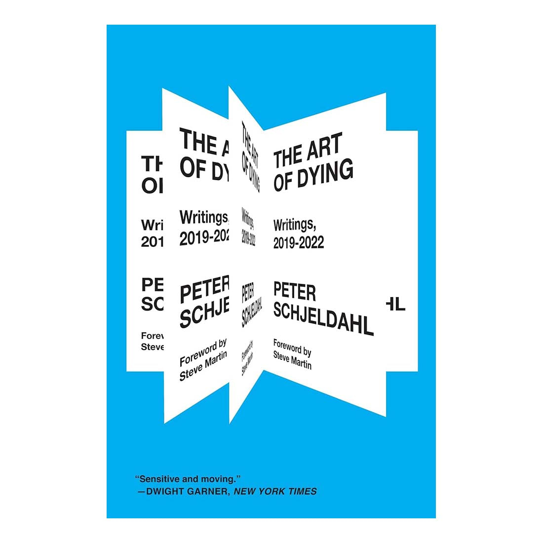Book cover of 'The Art of Dying' by Peter Schjeldahl with a blue border
