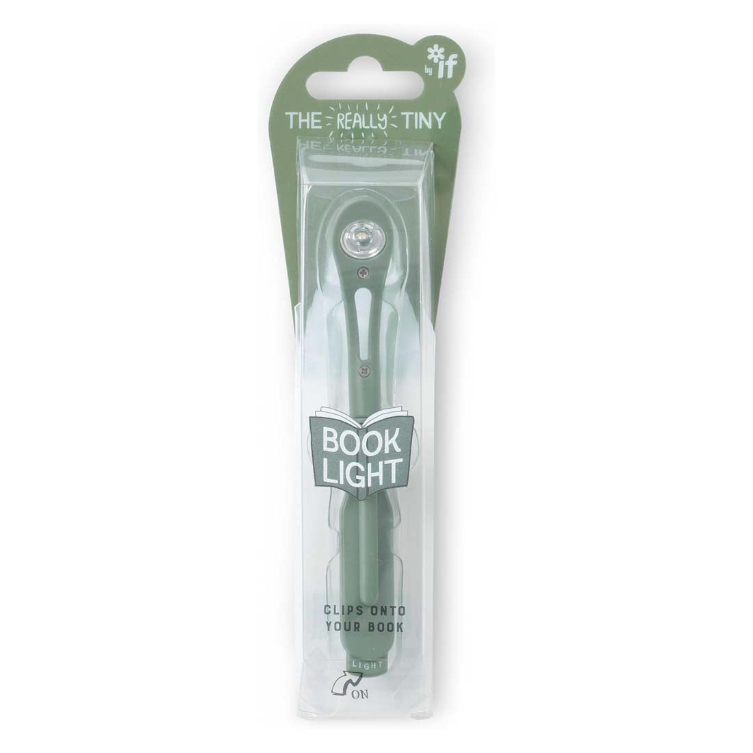 Green book light in packaging with 'The Really Tiny' branding on a white background