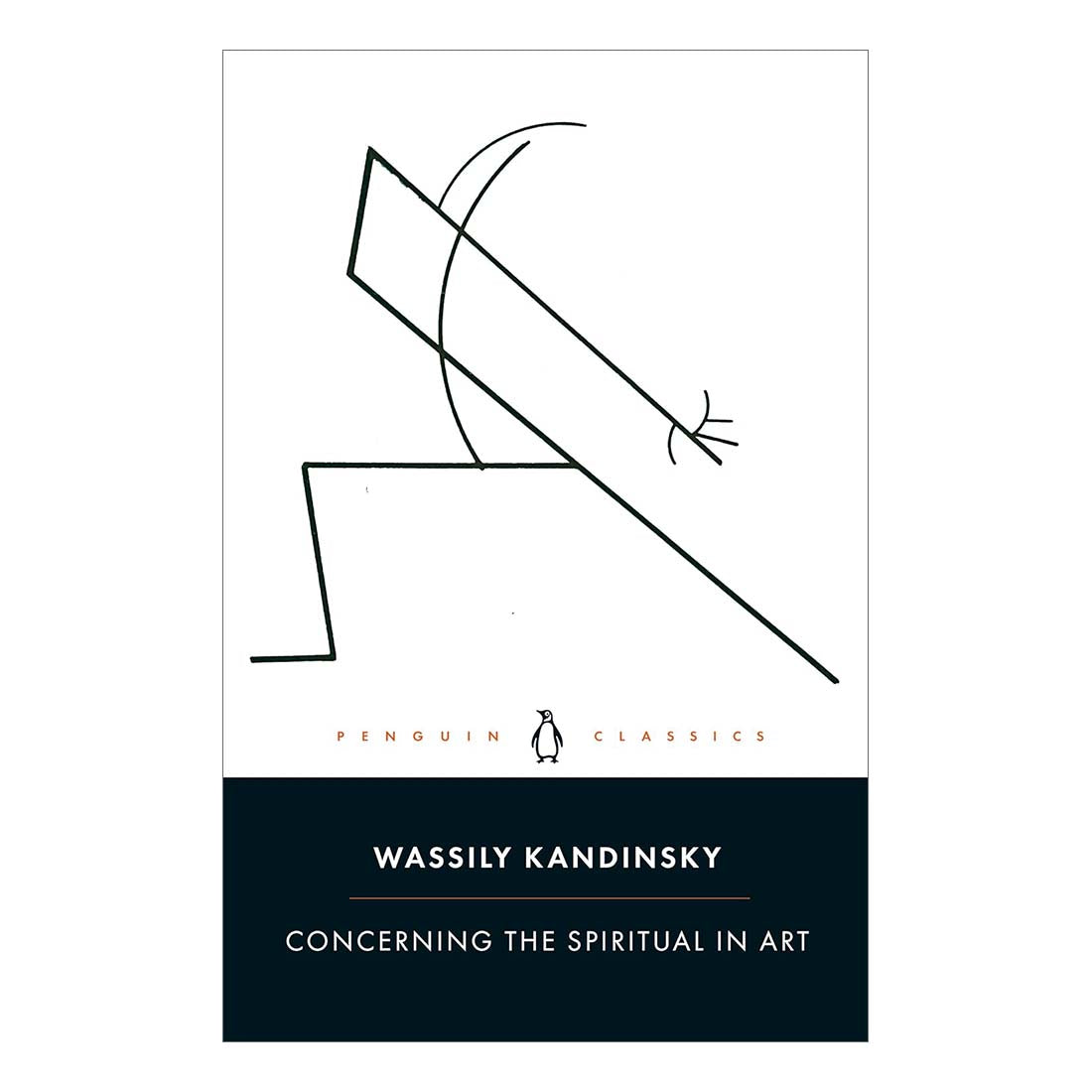 Book cover of 'Concerning the Spiritual in Art' by Wassily Kandinsky with minimalist design and Penguin Classics logo.