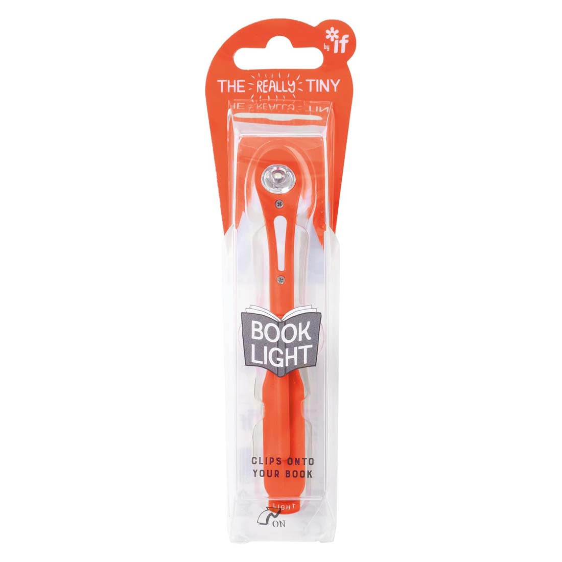 Orange book light with packaging on a white background