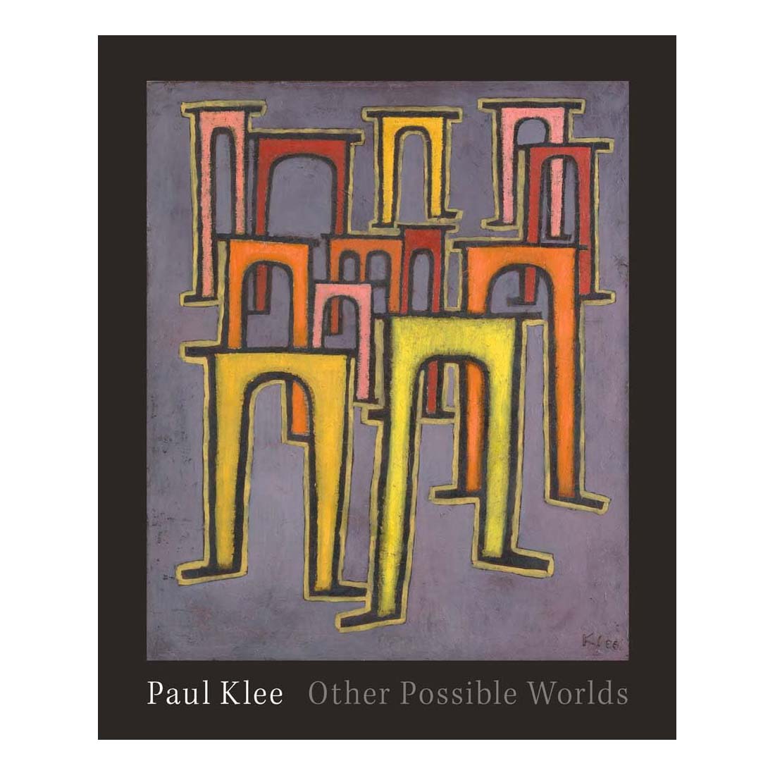 Abstract art print by Paul Klee titled 'Other Possible Worlds' on a white background