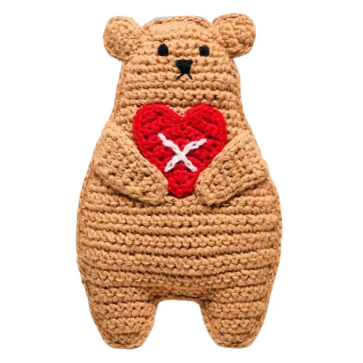 Bear with Heart Sugar Cookie Rattle