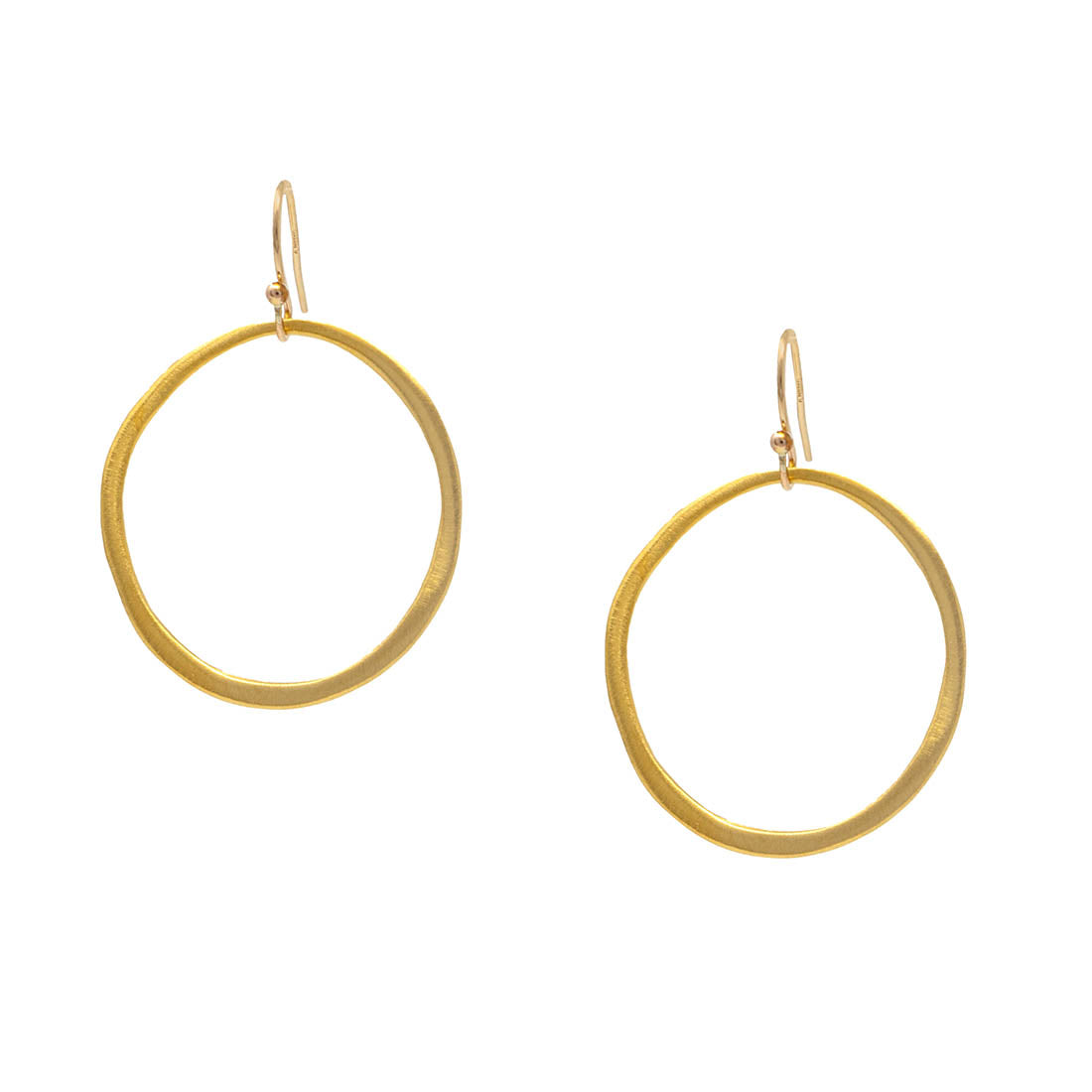 Gold-Plated Circle Earrings