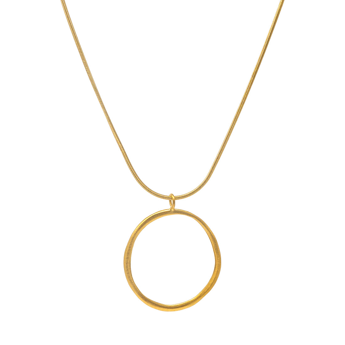 Gold-Plated Circle Pendant