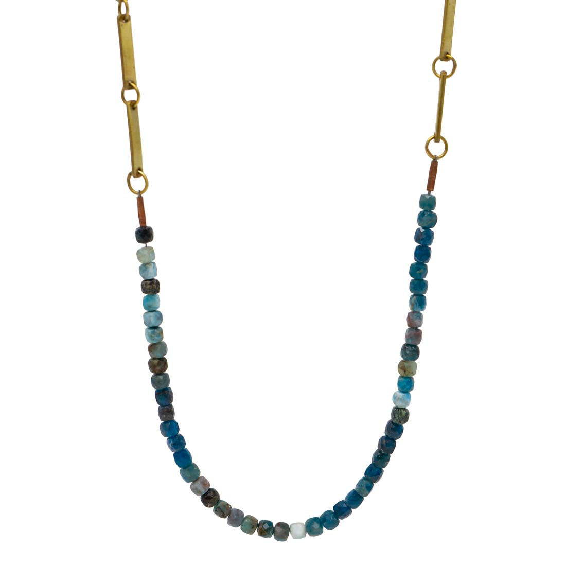 Apatite Brass Chain Necklace