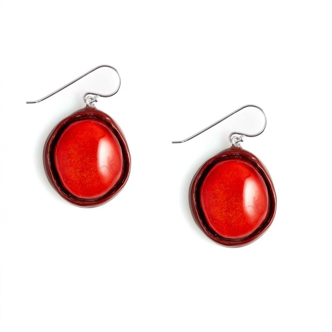 Persephone Red Resin Earrings