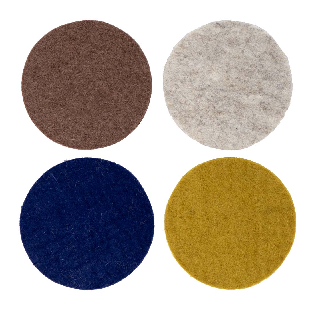 Earth Colors Wool Coaster Set