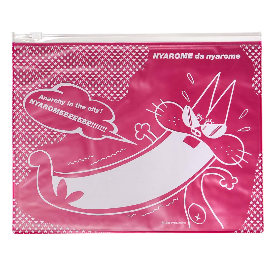 Pink pouch with white graphics and text, featuring the brand 'NYAROME'.