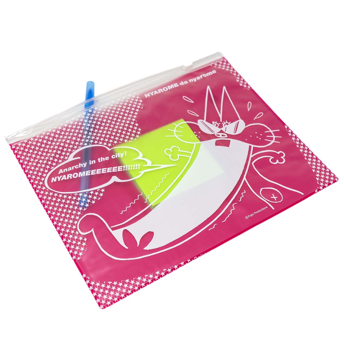 Pink pouch with white graphics and text, featuring the brand 'NYAROME'.