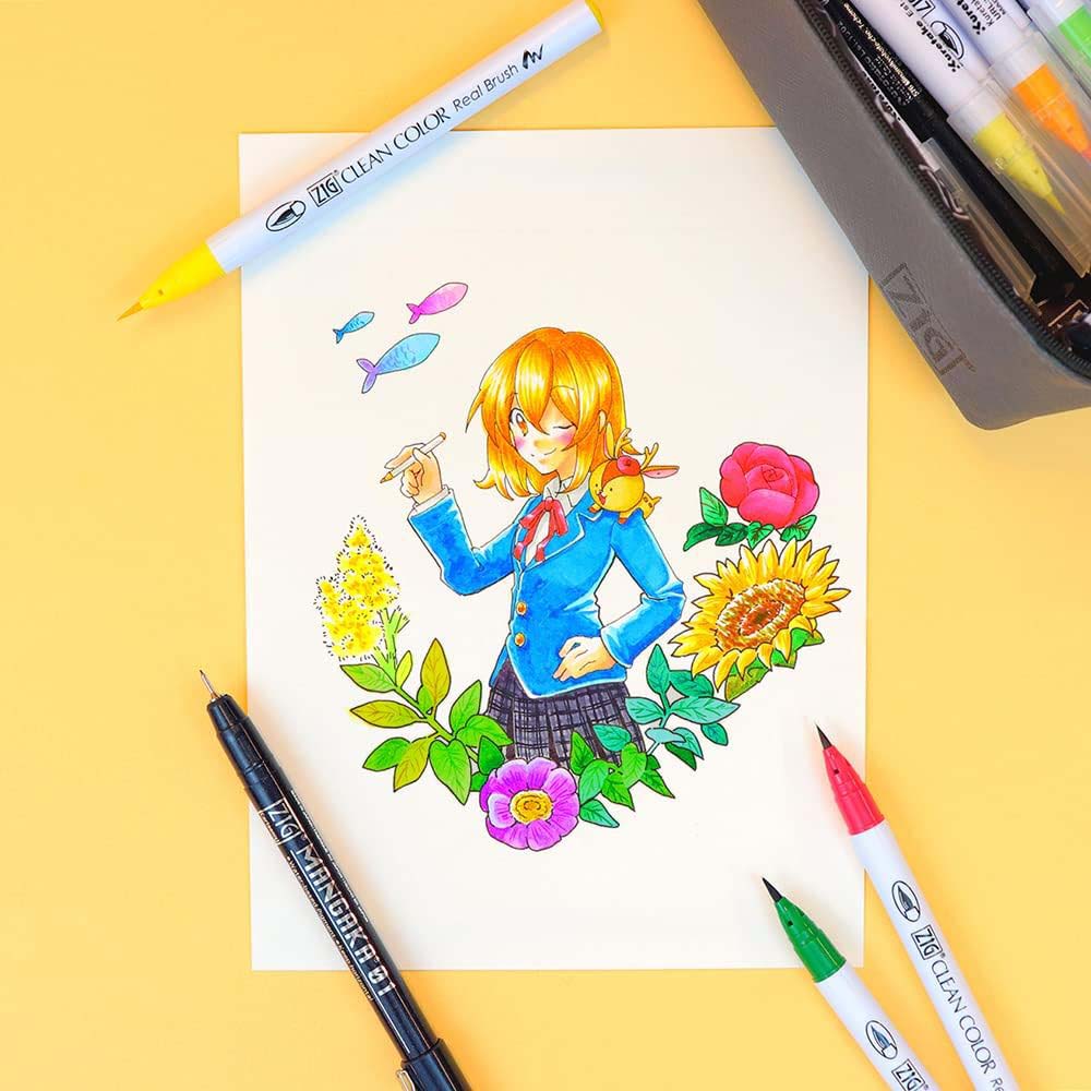 ZIG Clean Color Real Brush Marker Set